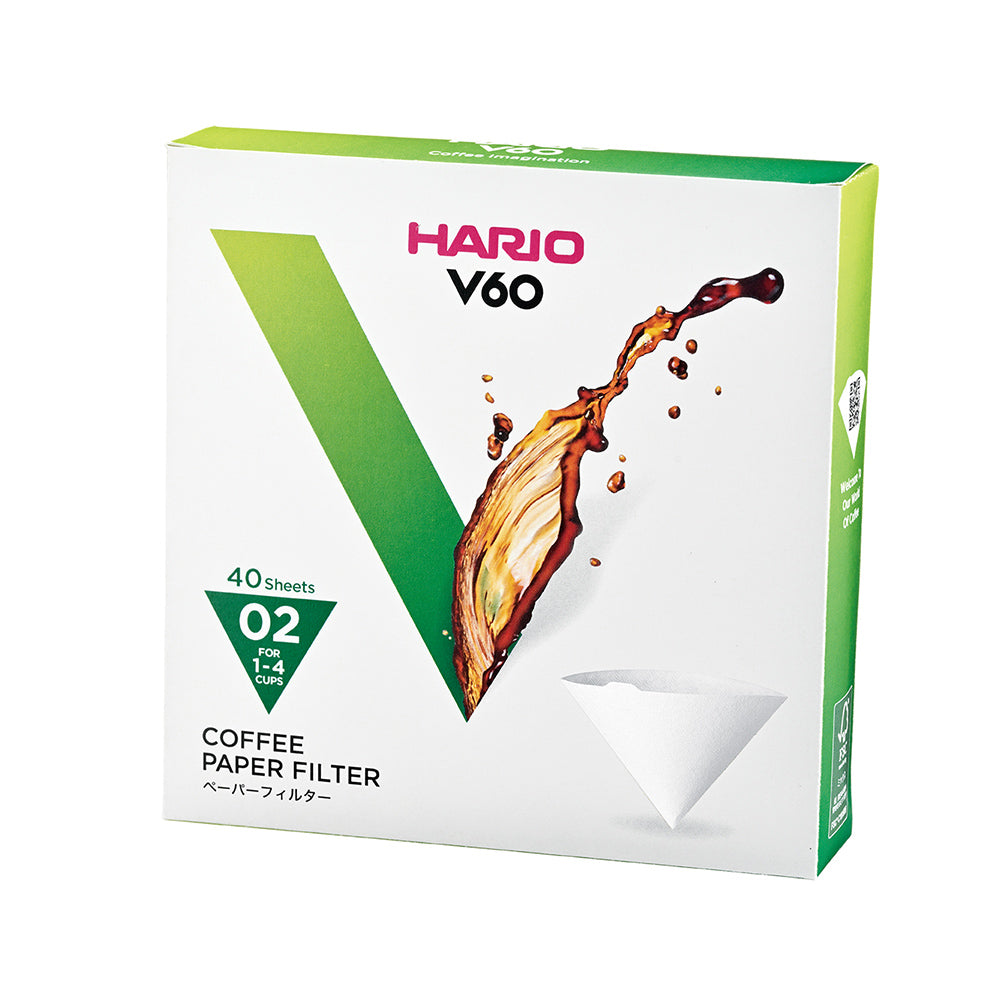 Hario V60 Coffee Filter Papers Size 02 White 40 Pack